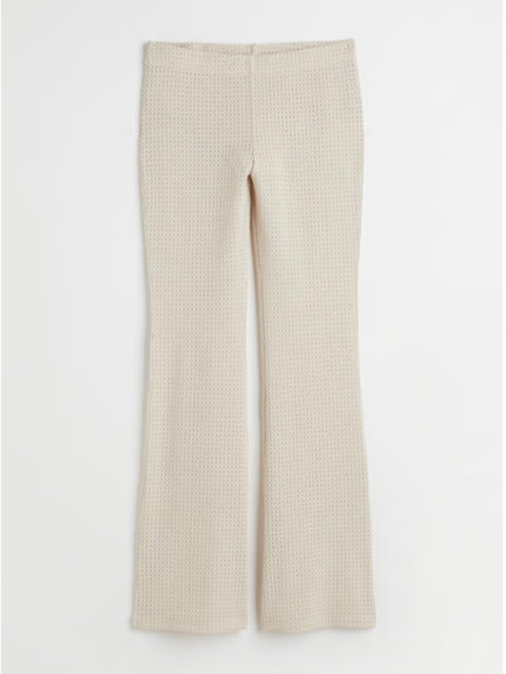 H&M boho light beige crochet pants NWT